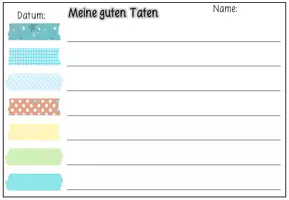 Vista previa - Hojas de trabajo - Gute Taten - Halte fest, was du toll gemacht hast! - página 2
