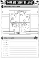 Vorschau - Arbeitsblätter - Übungsblatt FRZ - Les saisons et la date (Jahreszeiten und Datumsangabe) - Deckblatt