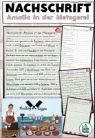 Vista previa - Hojas de trabajo - Dictado practicado "Amalia in der Metzgerei" + dictado kink y cloze / alemán - Portada
