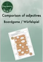 Vorschau - Stationenlernen - Comparison of adjectives - Würfelspiel - Boardame - Steigerung von Adjektiven - Deckblatt