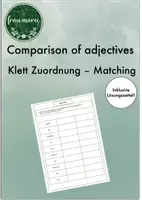 Vorschau - Stationenlernen - Comparison of adjectives - Klett Zuordnung - 2-fach differenziert - Steigerung von Adjektiven - Deckblatt