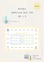 Vorschau - Arbeitsblätter - Bingo: Addition bis 100: ZE+Z (Zehner-Einer + Zehner) - Deckblatt