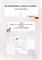 Vorschau - Arbeitsblätter - Das Sommerwuschel entdeckt den Winter Leseverständnis - Deckblatt