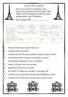 Aperçu - Jeux - Visite à Paris- exercice de logique pour l'école primaire - Page 2