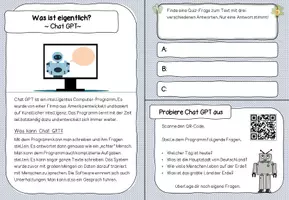 Vorschau - Arbeitsblätter - Lesetext Chat GPT / Deutsch / Lesen / Ethik - Deckblatt