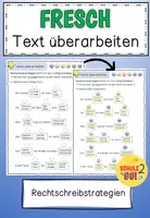 Vorschau - Arbeitsblätter - Text überarbeiten / FRESCH Methode / Rechtschreibung / Rechtschreibstrategien / Deutsch - Deckblatt