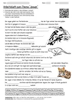 Vorschau - Arbeitsblätter - Arbeitsblatt "Jaguar" + Onlineübung & MP3 + Mindmap + Infografik - Deckblatt