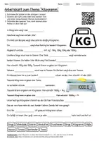 Vorschau - Arbeitsblätter - Arbeitsblatt "Kilogramm" + Onlineübung & MP3 + - Deckblatt