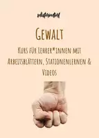 Vorschau - Stundenentwürfe - Arbeitsheft: Gewalt (Stationenlernen entsprechend des Lehrplans) - Deckblatt