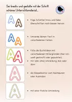 Vorschau - Mal- und Bastelvorlagen - Schriftart / Font zur Erstellung von Materialien - Seite 3