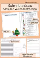 Vorschau - Arbeitsblätter - Schreibanlass: Weihnachtsferien - Deckblatt