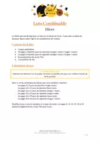 Aperçu - Jeux - Loto combinable - Photos + Mots - Hiver - Page 1