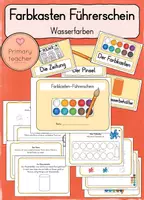 Vorschau - Arbeitsblätter - Farbkasten/ Wasserfarben Führerschein - Seite 1
