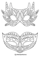 Vorschau - selbst erstellte Cliparts/Grafiken - Materialpaket Fasching/Karneval Cliparts und Ausmalvorlagen - Seite 3