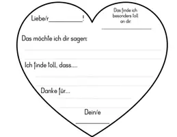Vorschau - Arbeitsblätter - Valentinstag Brief zum Aufklappen – Bastel- und Schreibvorlage mit Faltanleitung - Seite 1