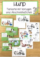 Vorschau - Stundenentwürfe - Tierkartei mit Abschreibheftchen - HUND - Deckblatt