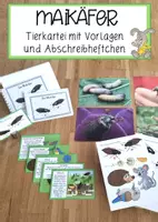 Vorschau - Arbeitsblätter - Tierkartei mit Abschreibheftchen - MAIKÄFER - Deckblatt