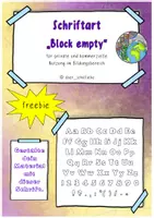 Vorschau - selbst erstellte Schriftarten - Schriftart Block empty - Deckblatt