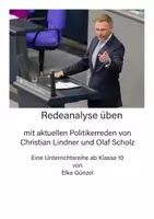 Vorschau - Unterrichtsreihen - Deutsch : Redeanalyse - Deutscher Bundestag - Deckblatt