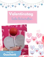 Vorschau - Arbeitsblätter - Süße Botschaften zum Valentinstag - Bastelvorlage - Deckblatt