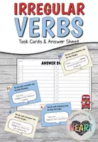 Vorschau - Arbeitsblätter - Irregular Verbs - Task Cards & Answer Sheet - Deckblatt