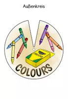 Vorschau - Mal- und Bastelvorlagen - Colours - Vocabulary Wheel (3 Versionen) - Seite 3
