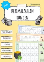 Vorschau - Spiele - Dezimalzahlen runden - Spiel (Würfelglück) - Deckblatt