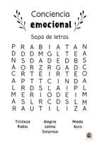 Vista previa - Juegos / Gamificación - Sopa de Letras: Conciencia Emocional - página 1