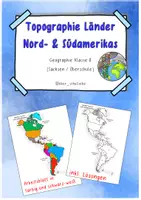Vorschau - Arbeitsblätter - MATERIALPAKET Topographie Länder der Kontinente - Seite 1