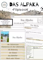 Vorschau - Arbeitsblätter - Das Alpaka - Flipbook und Arbeitsblätter - Deckblatt