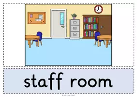 Vorschau - Bildkarten - Places in school Bild- und Wortkarten - Seite 2