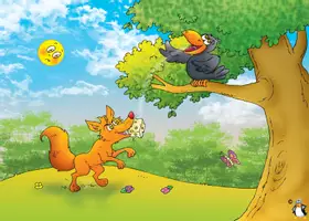 Aperçu - Jeux - Renard et Corbeau/Kamishibai/Théâtre de contes/fable/images - Page de couverture