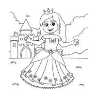 Aperçu - Matériel pour travaux manuels / dessin - Coloriages de Princesses - Livre de coloriages +60 illustrations - Page 2