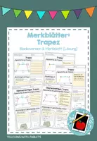 Vorschau - Arbeitsblätter - Merkblatt Trapez: Eigenschaften, Flächeninhalt und Umfang berechnen - Deckblatt