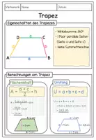Vorschau - Arbeitsblätter - Merkblatt Trapez: Eigenschaften, Flächeninhalt und Umfang berechnen - Seite 3