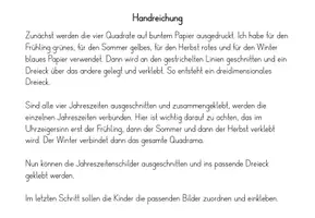 Vorschau - Arbeitsblätter - Jahreszeiten Quadrama - Seite 1