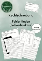 Vorschau - Arbeitsblätter - Rechtschreibung - Fehler finden - Fehlerdetektive differenziert - Deckblatt