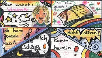 Vorschau - Mal- und Bastelvorlagen - Ein Türschild basteln - Deckblatt