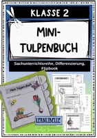 Vorschau - Unterrichtsreihen - Mini-Tulpenbuch zum Selbstgestalten - Die Tulpe - Frühblüher Klasse 2 - Deckblatt