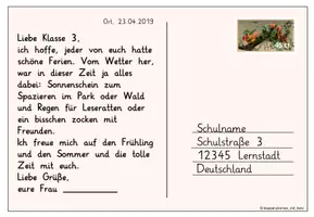 Vorschau - Arbeitsblätter - Postkarten-Set - Deckblatt