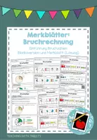 Vorschau - Arbeitsblätter - Merkblätter: Einführung Bruchzahlen - Deckblatt