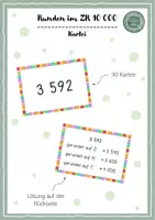 Vorschau - Aufgabenkarten - Runden im ZR 10 000 - Kartei - Deckblatt