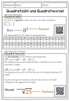 Vorschau - Arbeitsblätter - Merkblatt: Quadratzahlen und Quadratwurzeln - Seite 2