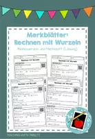 Vorschau - Arbeitsblätter - Merkblatt: Rechnen mit Wurzeln - Deckblatt