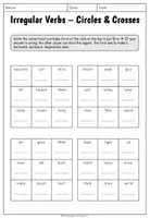 Vorschau - Arbeitsblätter - Irregular Verbs - Circles and Crosses - Seite 3