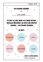 Vorschau - Arbeitsblätter - Das wahre Zeugnis (fertig und zum selbst ausfüllen) - Seite 1