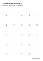 Vorschau - Arbeitsblätter - Arbeitsblatt Brüche selber zeichnen (2-fach differenziert) - Seite 1