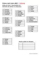 Vorschau - Arbeitsblätter - Ordne nach dem ABC - nach 3. Buchstaben - Seite 3