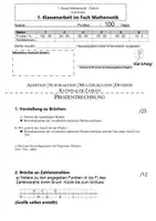 Vorschau - Stundenentwürfe - 7. Klasse Mathematik Lernkontrolle & Kompetenzraster - Seite 1