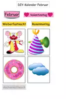 Vorschau - Bildkarten - DIY-Kalender Februar - Deckblatt